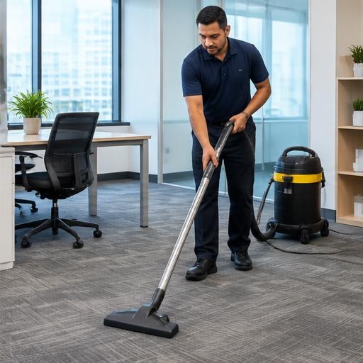 Illustration of a cleaning services business in its everyday setting