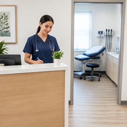 Illustration of a healthcare business in its everyday setting