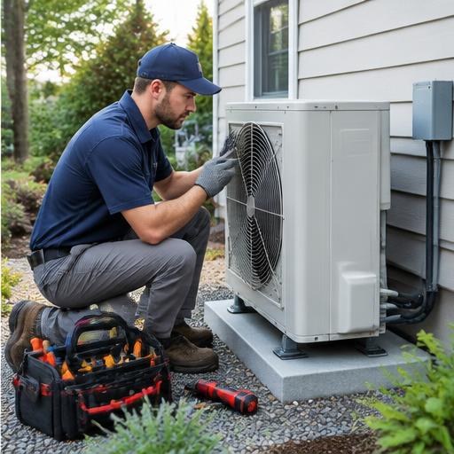 Illustration of a hvac services business in its everyday setting