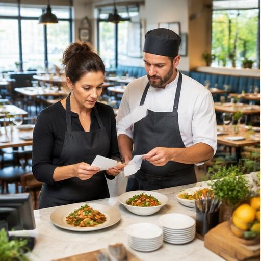 Illustration of a restaurants business in its everyday setting